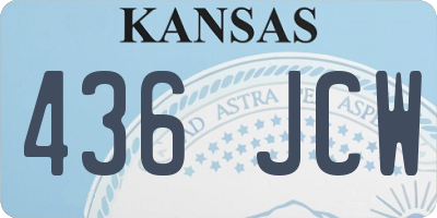 KS license plate 436JCW