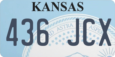 KS license plate 436JCX