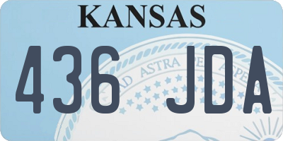 KS license plate 436JDA