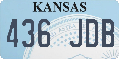 KS license plate 436JDB