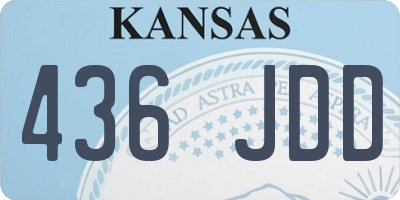 KS license plate 436JDD