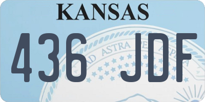 KS license plate 436JDF