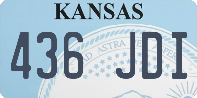 KS license plate 436JDI
