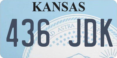KS license plate 436JDK