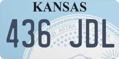 KS license plate 436JDL