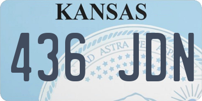 KS license plate 436JDN