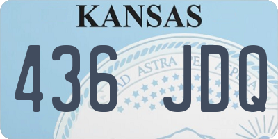 KS license plate 436JDQ
