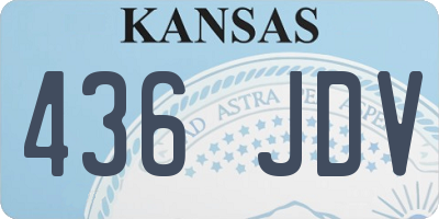 KS license plate 436JDV