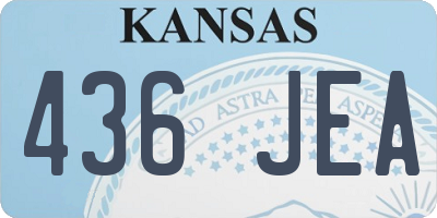 KS license plate 436JEA