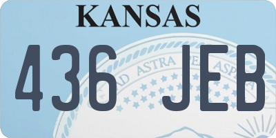 KS license plate 436JEB