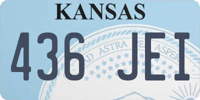 KS license plate 436JEI