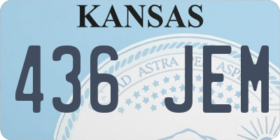 KS license plate 436JEM