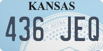 KS license plate 436JEQ