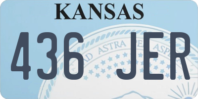 KS license plate 436JER