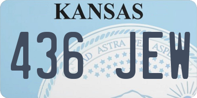 KS license plate 436JEW