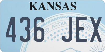 KS license plate 436JEX