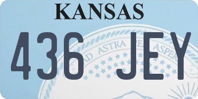 KS license plate 436JEY