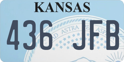 KS license plate 436JFB