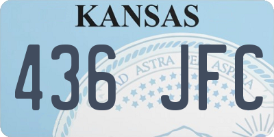 KS license plate 436JFC