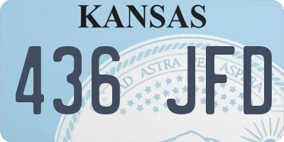 KS license plate 436JFD
