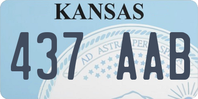 KS license plate 437AAB