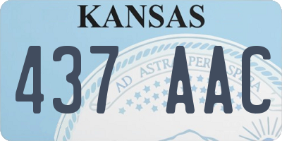 KS license plate 437AAC