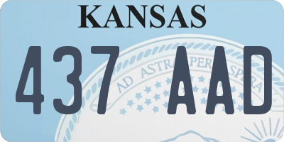 KS license plate 437AAD