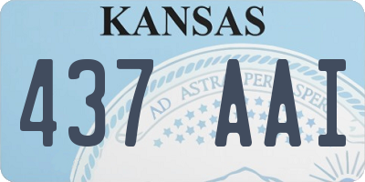 KS license plate 437AAI