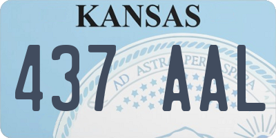 KS license plate 437AAL