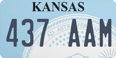 KS license plate 437AAM