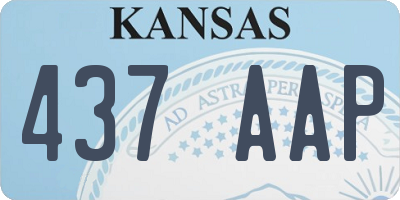 KS license plate 437AAP
