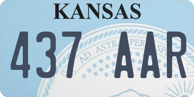 KS license plate 437AAR
