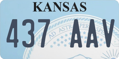 KS license plate 437AAV