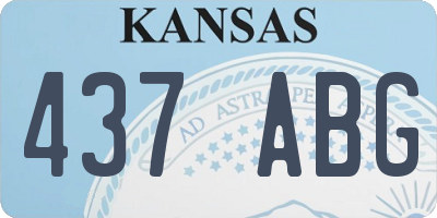 KS license plate 437ABG