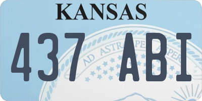 KS license plate 437ABI