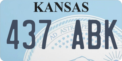 KS license plate 437ABK