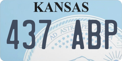 KS license plate 437ABP