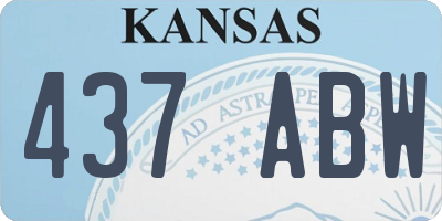 KS license plate 437ABW