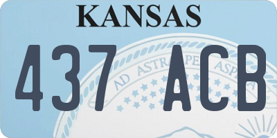 KS license plate 437ACB