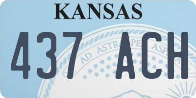 KS license plate 437ACH