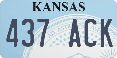 KS license plate 437ACK