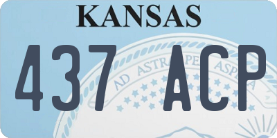 KS license plate 437ACP