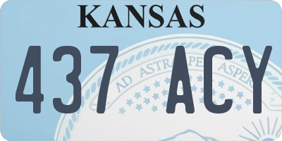 KS license plate 437ACY