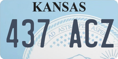 KS license plate 437ACZ