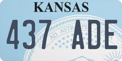 KS license plate 437ADE