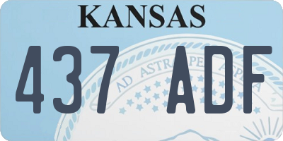 KS license plate 437ADF