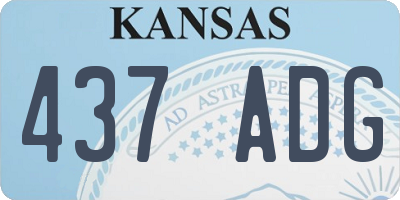 KS license plate 437ADG