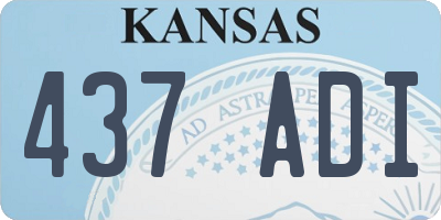 KS license plate 437ADI
