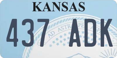 KS license plate 437ADK