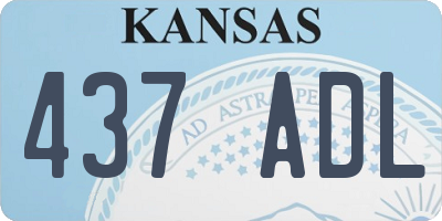 KS license plate 437ADL